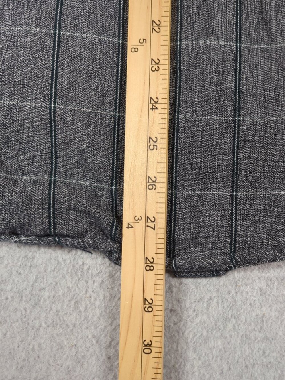 Mountain Hardwear Shirt Men's Medium Gray Plaid Long Sleeve Hiking Camping - Picture 5 of 8